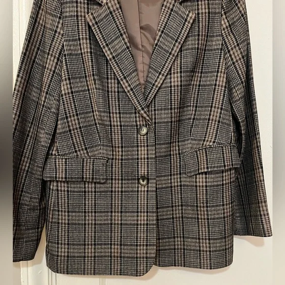 & Other Stories Fitted Checkered Blazer in Size 8 - Picture 4 of 12